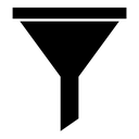 Filter black filled icon