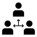 Mediator black filled icon
