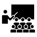 Training black filled icon