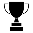 Trophy black filled icon