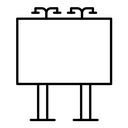 Billboard black outline icon