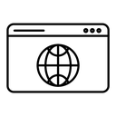 Browser black outline icon