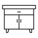 Cabinet black outline icon