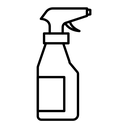 Cleaning spray black outline icon