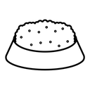 Dog food black outline icon
