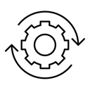 Efficiency black outline icon