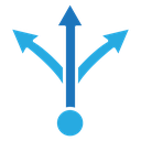 3 arrow way icon
