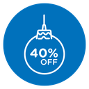 40 Percent Off Bauble icon