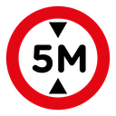 5 meter sign icon