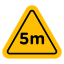 5 meter sign icon