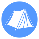 A-Frame Camping Tent Color Filled icon