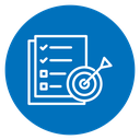 Accomplished goals and objectives icon