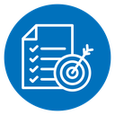 Accomplished goals and objectives icon