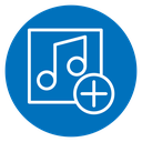 Add music icon