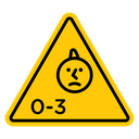 Age 0 To 3 Warning Sign icon