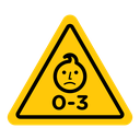Age warning sign icon