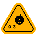 Age warning sign icon