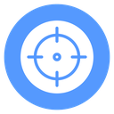 Aim Crosshair Target Color Filled icon