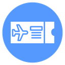 Airplane Ticket Stub Color Filled icon