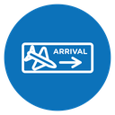 Airport arrival sign icon