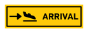 Airport arrival sign icon