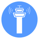 Airport Control Tower Color Filled icon