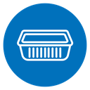 Aluminum foil food container icon