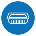 Aluminum foil food container icon