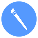 Angled Makeup Brush Color Filled icon