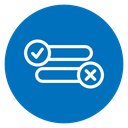 Approve Reject Options Color Filled icon