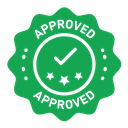 Approved stamp icon