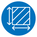 Area and dimension icon
