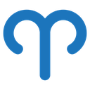 Aries Zodiac Ram Horns Color Filled icon