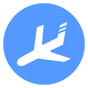 Arrival Plane Silhouette Color Filled icon