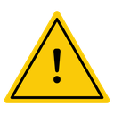 Attention warning sign icon