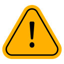 Attention warning sign icon