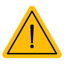 Attention warning sign icon