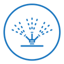 Automatic irrigation sprinklers icon