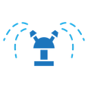 Automatic irrigation sprinklers icon