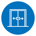Automatic opening door icon