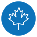 Autumn leaf canadian icon