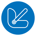 Baby car seat icon