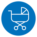 Baby carriage icon