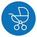 Baby carriage icon
