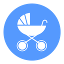 Baby carriage icon