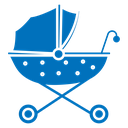 Baby carriage icon