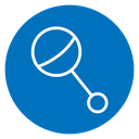 Baby rattle icon