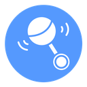 Baby rattle icon