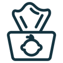 Baby wipe icon