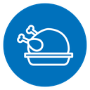Baked turkey icon